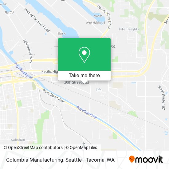 Columbia Manufacturing map