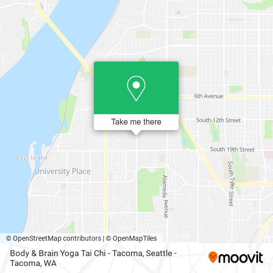 Mapa de Body & Brain Yoga Tai Chi - Tacoma