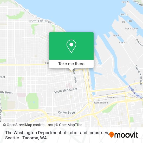 Mapa de The Washington Department of Labor and Industries