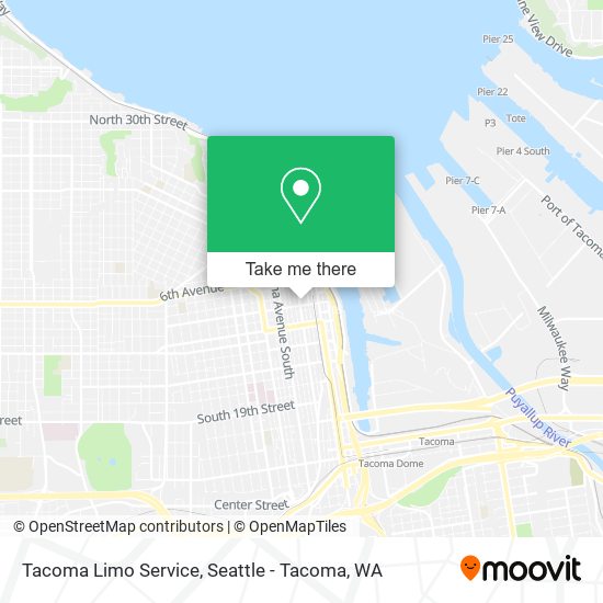 Tacoma Limo Service map
