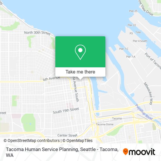 Tacoma Human Service Planning map