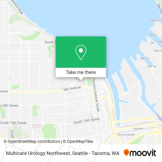 Mapa de Multicare Urology Northwest