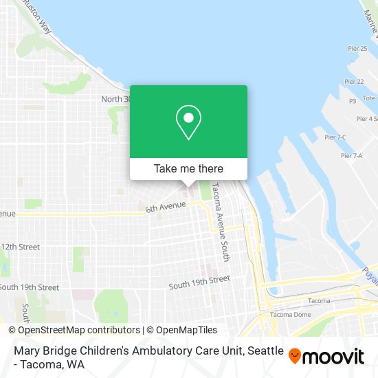 Mary Bridge Children's Ambulatory Care Unit map