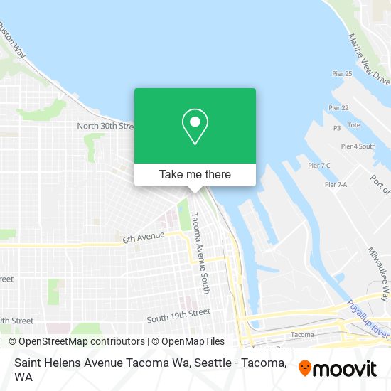 Saint Helens Avenue Tacoma Wa map