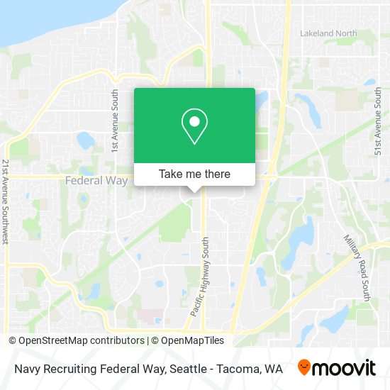 Navy Recruiting Federal Way map