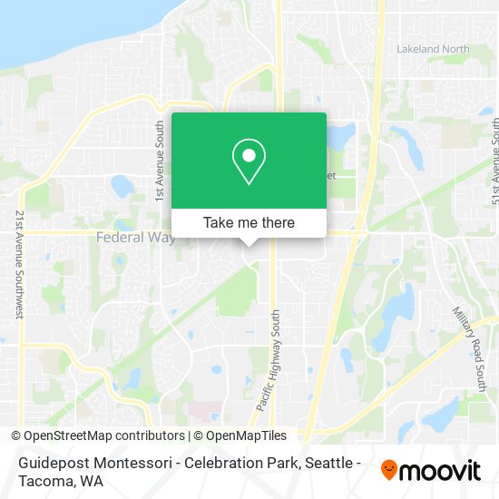 Mapa de Guidepost Montessori - Celebration Park