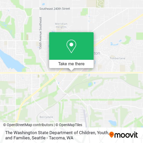 Mapa de The Washington State Department of Children, Youth, and Families