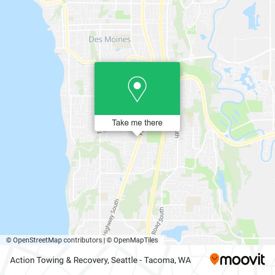 Action Towing & Recovery map