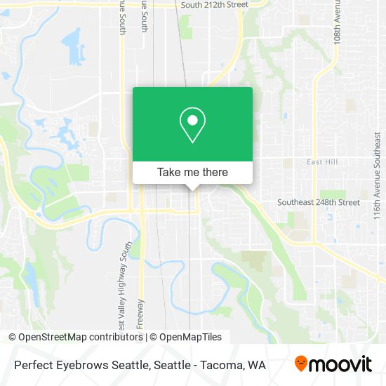 Perfect Eyebrows Seattle map