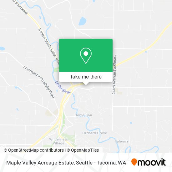 Maple Valley Acreage Estate map
