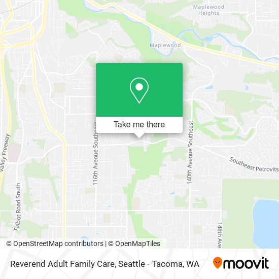 Reverend Adult Family Care map