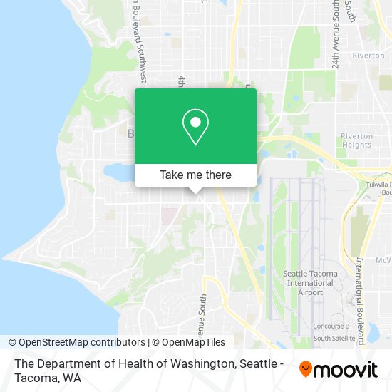 Mapa de The Department of Health of Washington