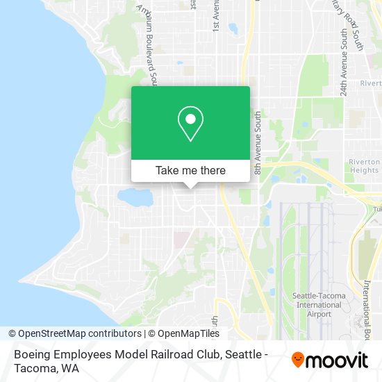 Boeing Employees Model Railroad Club map