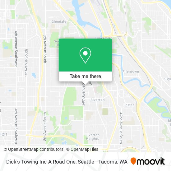 Mapa de Dick's Towing Inc-A Road One