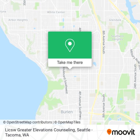 Licsw Greater Elevations Counseling map