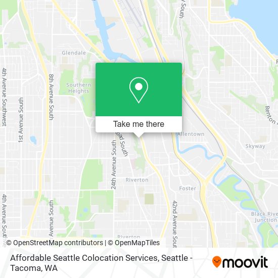 Affordable Seattle Colocation Services map