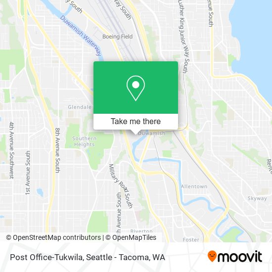 Post Office-Tukwila map