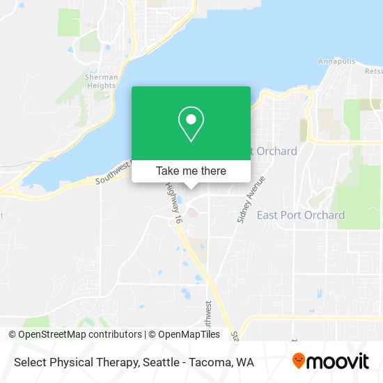 Mapa de Select Physical Therapy