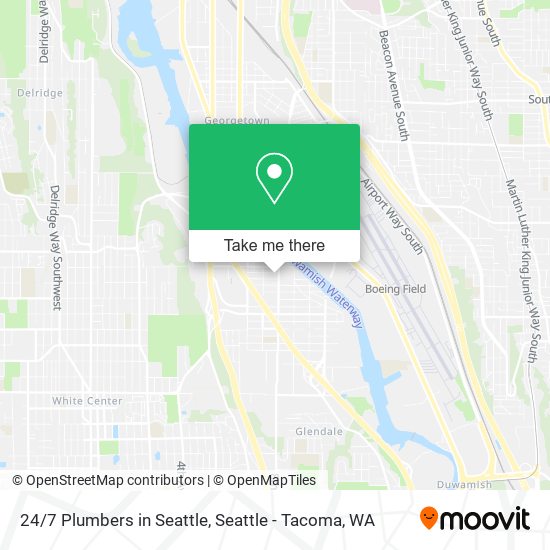 24/7 Plumbers in Seattle map