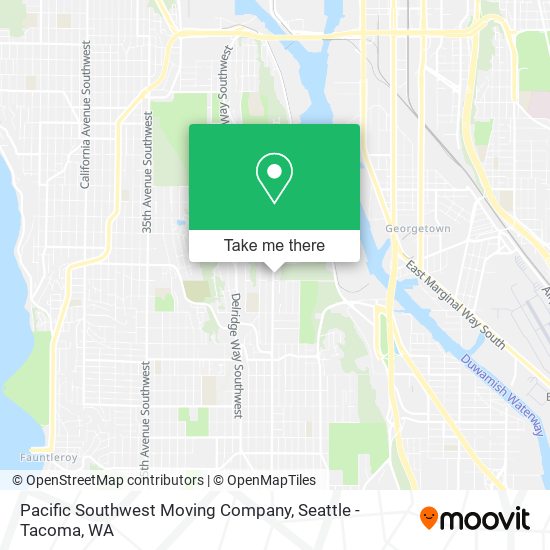 Pacific Southwest Moving Company map