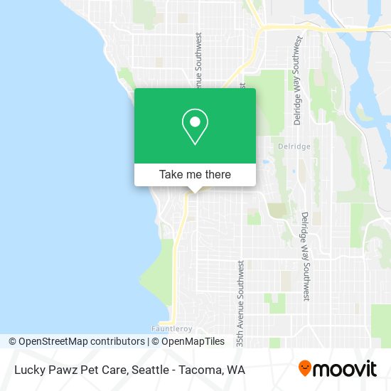 Mapa de Lucky Pawz Pet Care