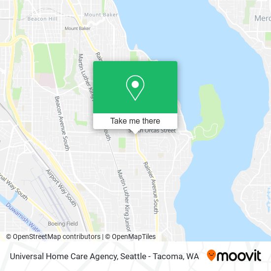 Universal Home Care Agency map