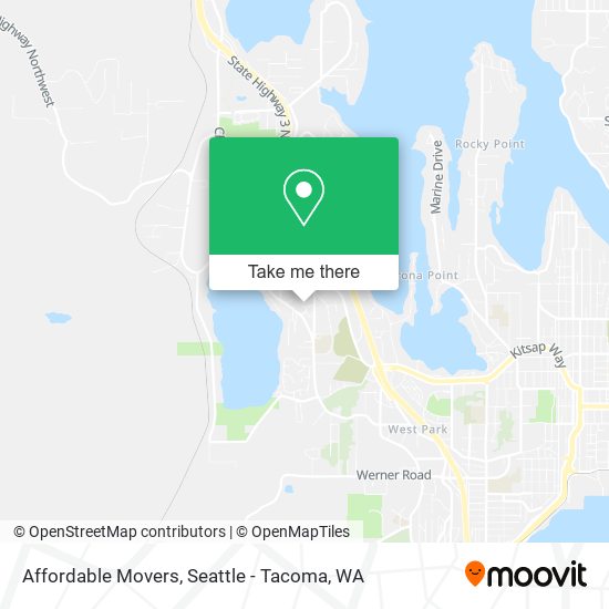 Affordable Movers map