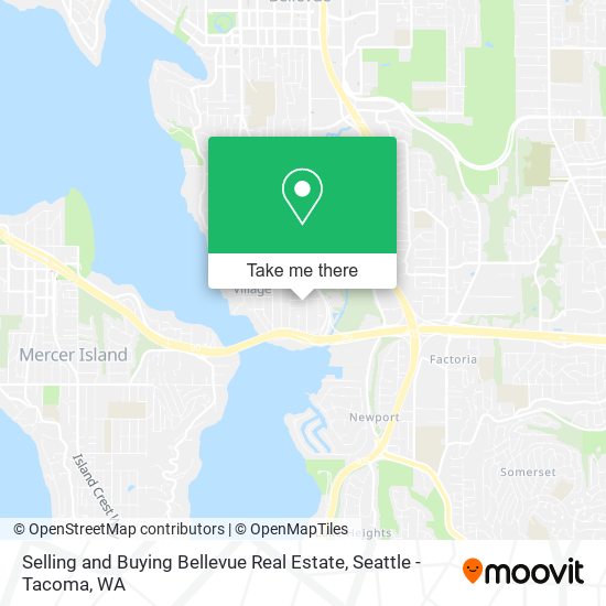 Mapa de Selling and Buying Bellevue Real Estate