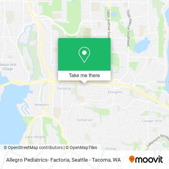 Allegro Pediatrics- Factoria map
