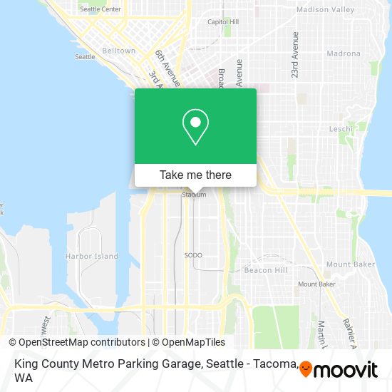 Mapa de King County Metro Parking Garage