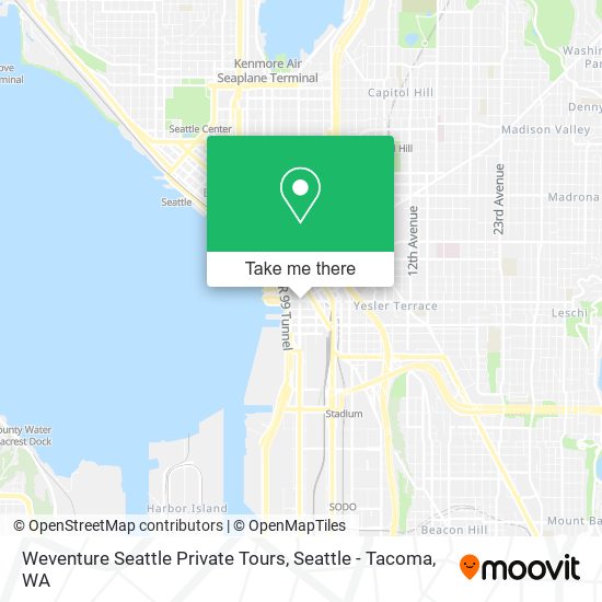 Mapa de Weventure Seattle Private Tours