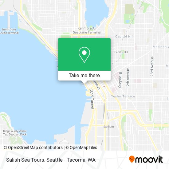 Mapa de Salish Sea Tours