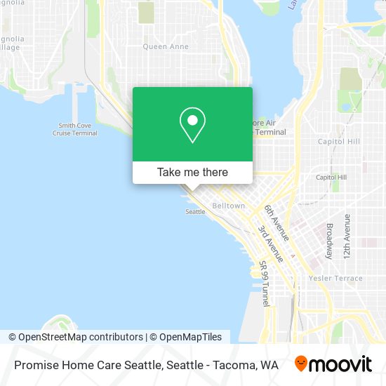 Mapa de Promise Home Care Seattle