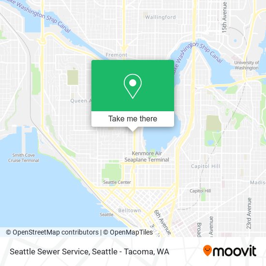 Seattle Sewer Service map