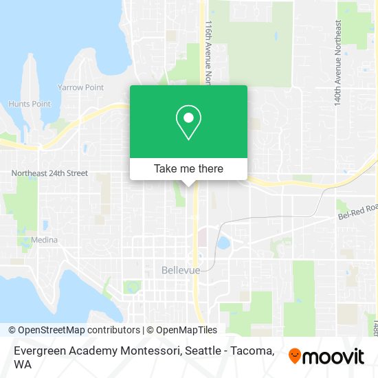 Evergreen Academy Montessori map