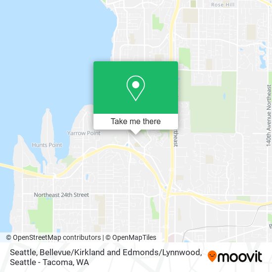 Seattle, Bellevue / Kirkland and Edmonds / Lynnwood map