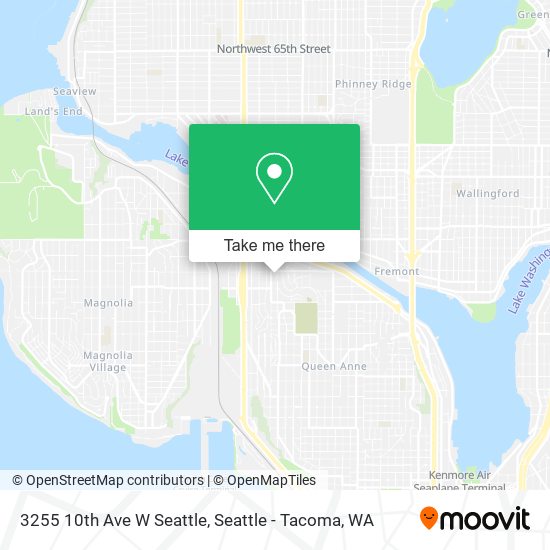 Mapa de 3255 10th Ave W Seattle