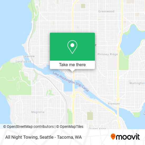 All Night Towing map