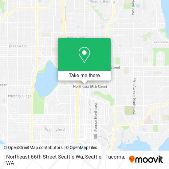 Mapa de Northeast 66th Street Seattle Wa