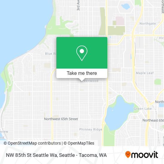 NW 85th St Seattle Wa map