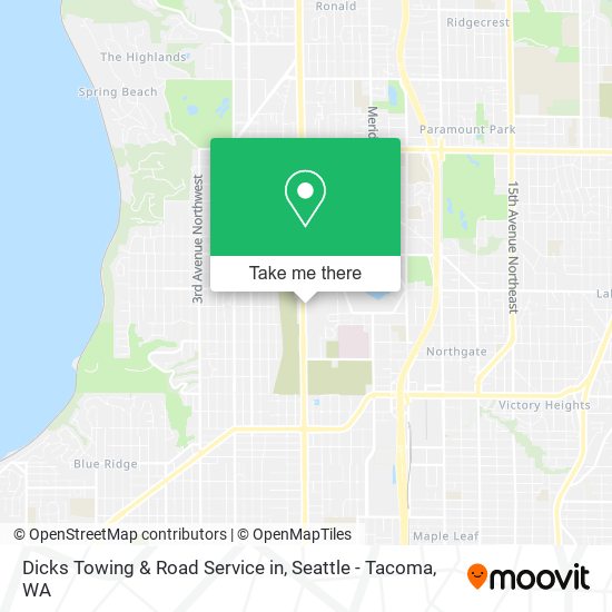 Mapa de Dicks Towing & Road Service in