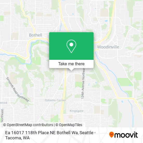 Ea 16017 118th Place NE Bothell Wa map