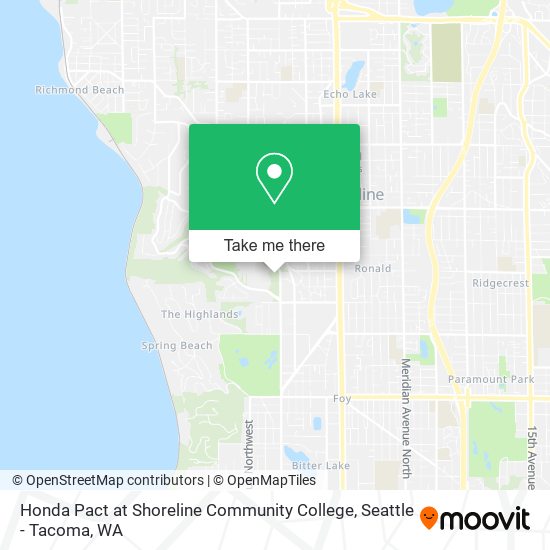 Honda Pact at Shoreline Community College map