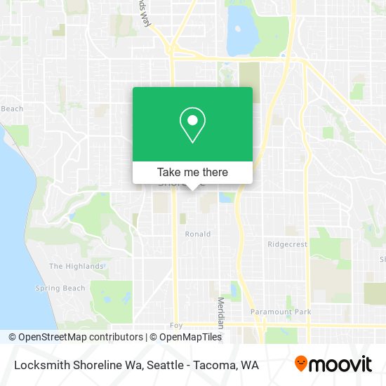 Locksmith Shoreline Wa map