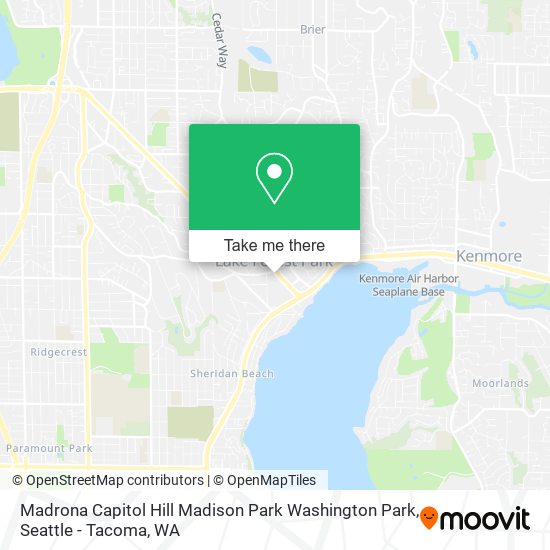 Mapa de Madrona Capitol Hill Madison Park Washington Park