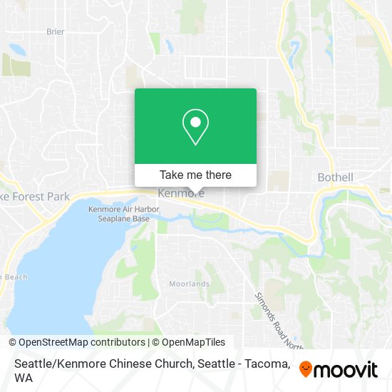 Seattle/Kenmore Chinese Church map