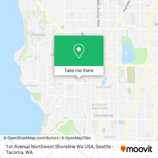 Mapa de 1st Avenue Northwest Shoreline Wa USA