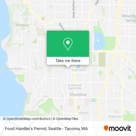 Food Handler's Permit map