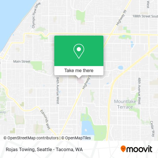 Rojas Towing map