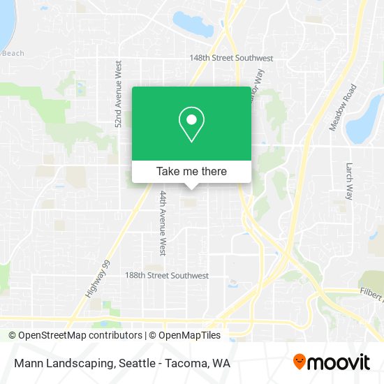 Mann Landscaping map